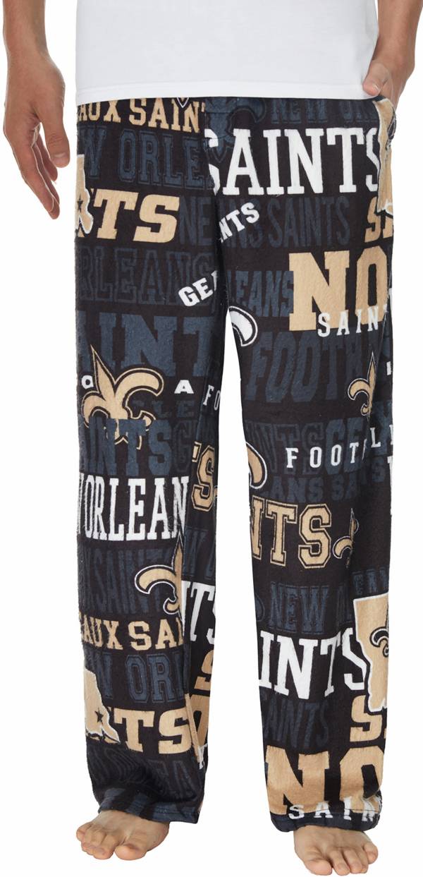 Concepts Sport Men's New Orleans Saints Ensemble Black Fleece Pants