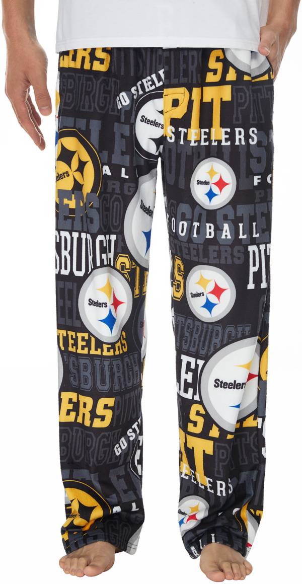 Concepts Sport Men's Pittsburgh Steelers Ensemble Black Fleece Pants