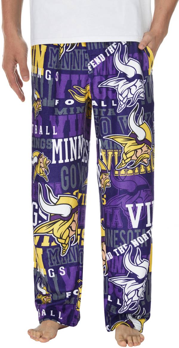 Concepts Sport Men's Minnesota Vikings Ensemble Purple Fleece Pants