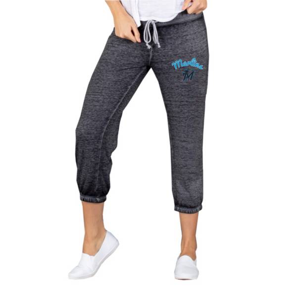 Concepts Sport Women's Miami Marlins Charcoal Capri Pants