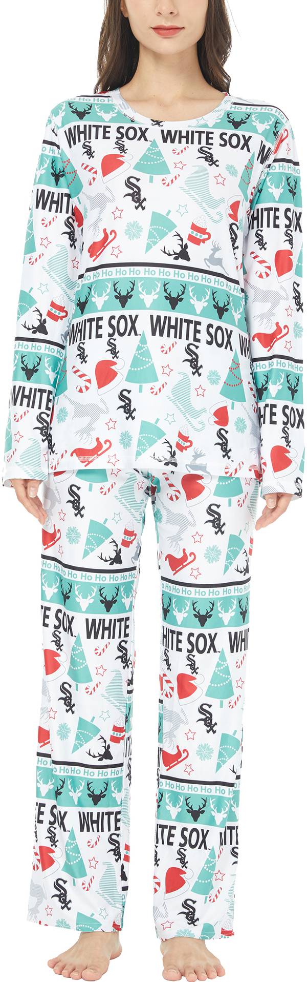 Concepts Sport Women's Chicago White Sox Holiday Advent Pant and Long Sleeve T-Shirt Sleep Set