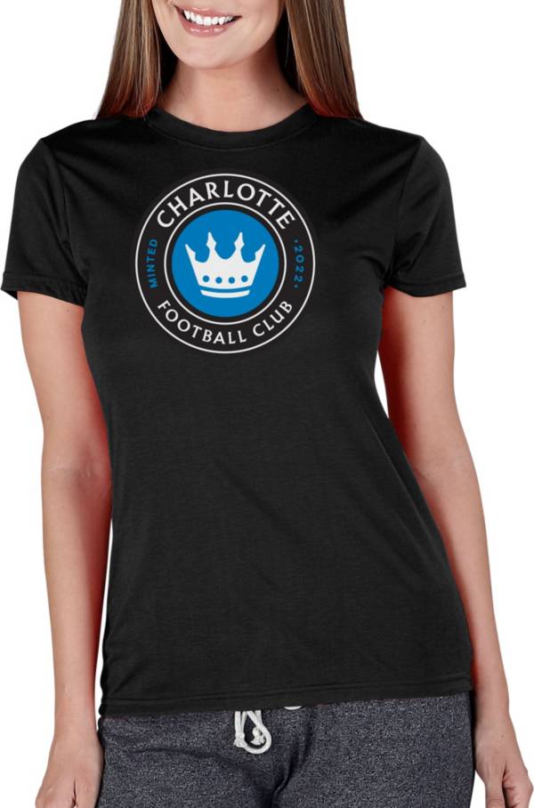 Concepts Sport Women's Charlotte FC Marathon Black Knit T-Shirt