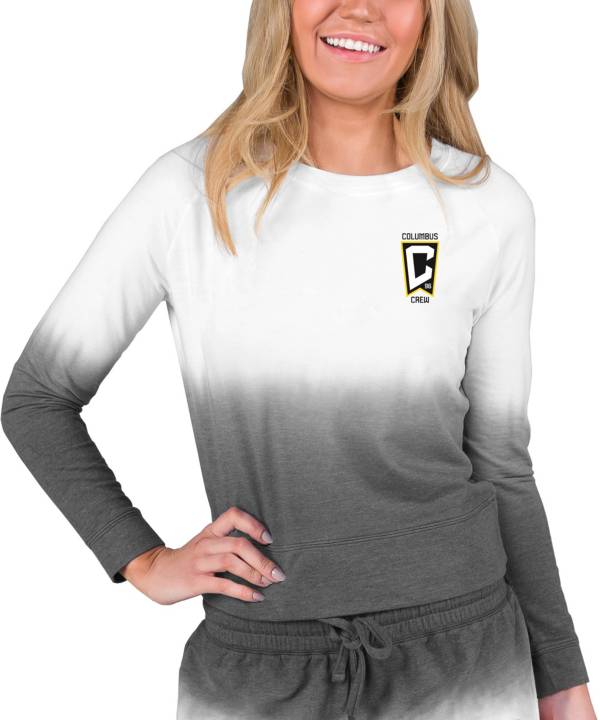 Concepts Sport Women's Columbus Crew '21 Dip-Dye Terry White/Grey T-Shirt