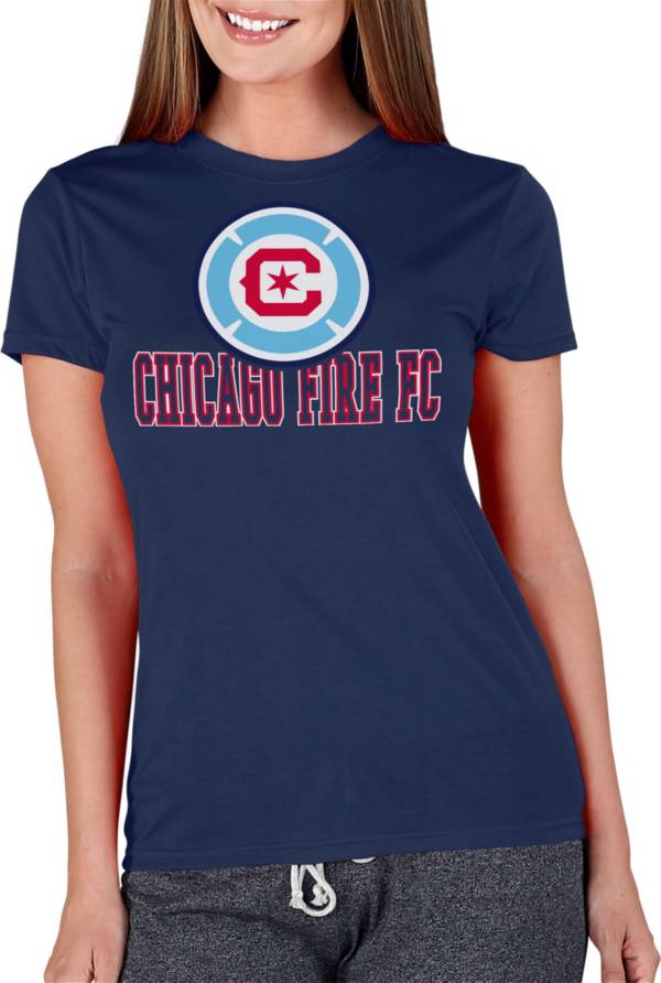 Concepts Sport Women's Chicago Fire Marathon Navy Knit T-Shirt