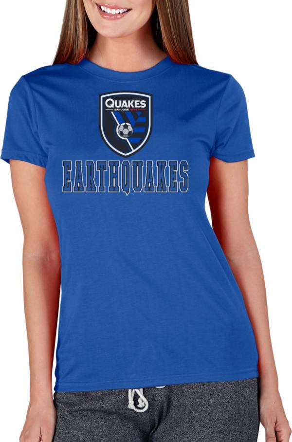 Concepts Sport Women's San Jose Earthquakes Marathon Royal Knit T-Shirt