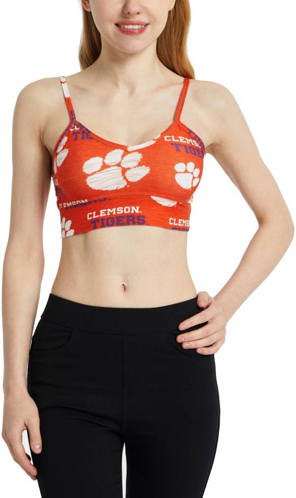 Concepts Sport Women's Clemson Tigers Orange Zest Knit Bralette