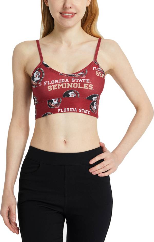 Concepts Sport Women's Florida State Seminoles Garnet Zest Knit Bralette
