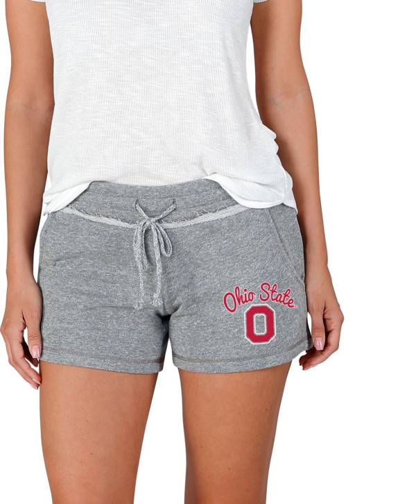 Concepts Sport Women's Ohio State Buckeyes Grey Mainstream Terry Shorts product image