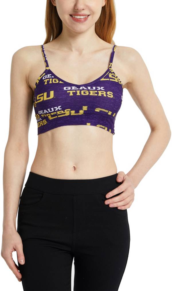 Concepts Sport Women's LSU Tigers Purple Zest Knit Bralette