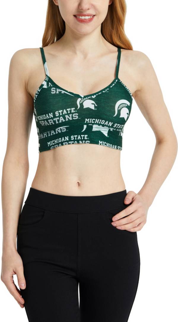 Concepts Sport Women's Michigan State Spartans Green Zest Knit Bralette