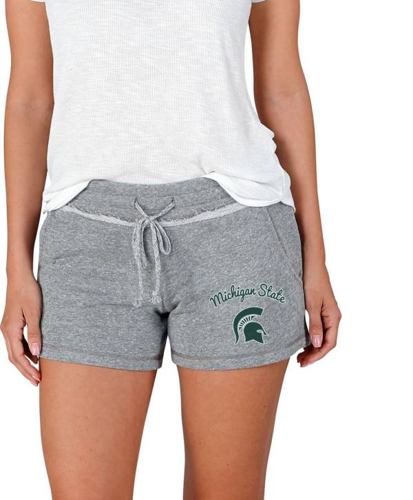 Concepts Sport Women's Michigan State Spartans Grey Mainstream Terry Shorts