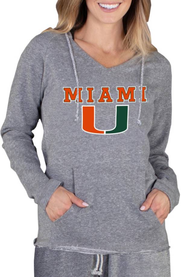 Concepts Sport Women's Miami Hurricanes Grey Mainstream Hoodie