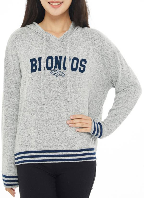 Concepts Sport Women's Denver Broncos Siesta Grey Long Sleeve Hoodie