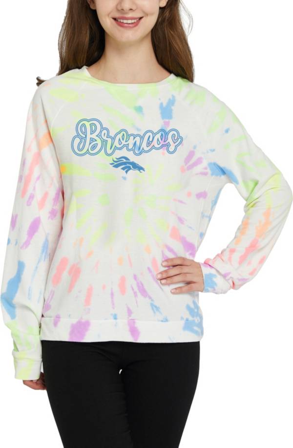 Concepts Sport Women's Denver Broncos Tie Dye Long Sleeve Top