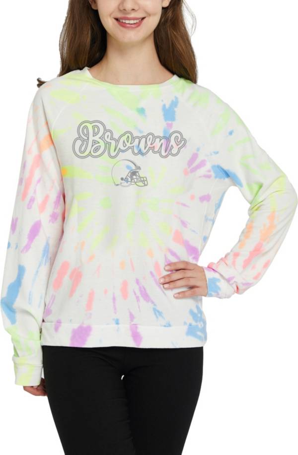 Concepts Sport Women's Cleveland Browns Tie Dye Long Sleeve Top