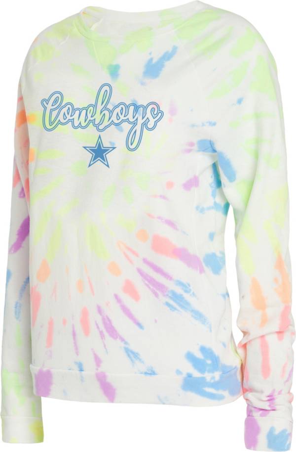 Concepts Sport Women's Dallas Cowboys Tie Dye Long Sleeve Top