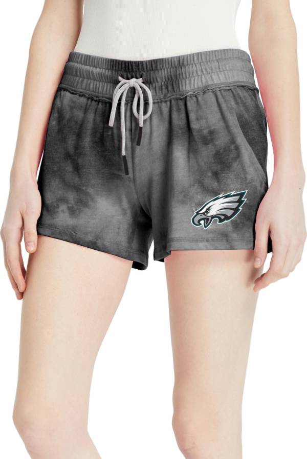 Concepts Sport Women's Philadelphia Eagles Black Tie Dye Shorts