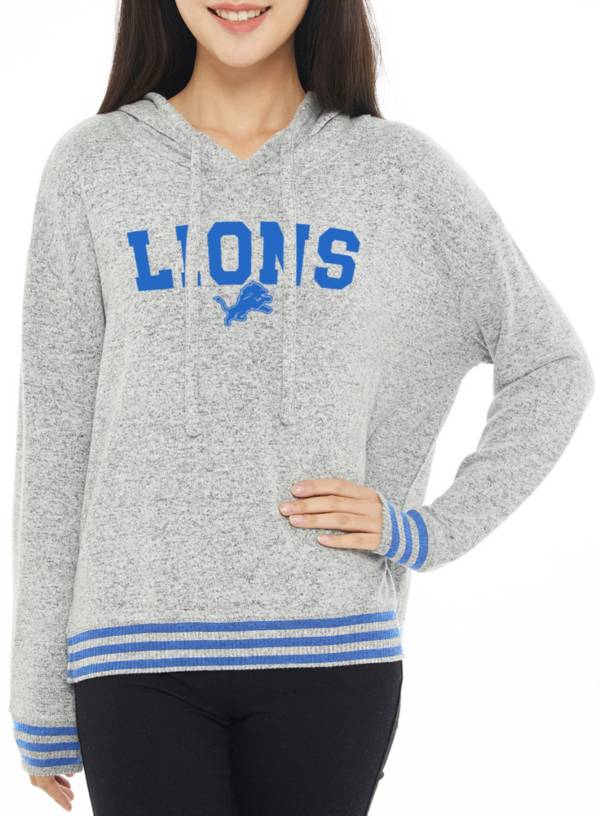 Concepts Sport Women's Detroit Lions Siesta Grey Long Sleeve Hoodie