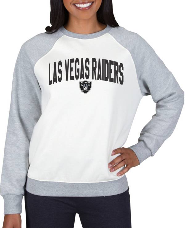 Concepts Sport Women's Las Vegas Raiders Raglan White Sweater