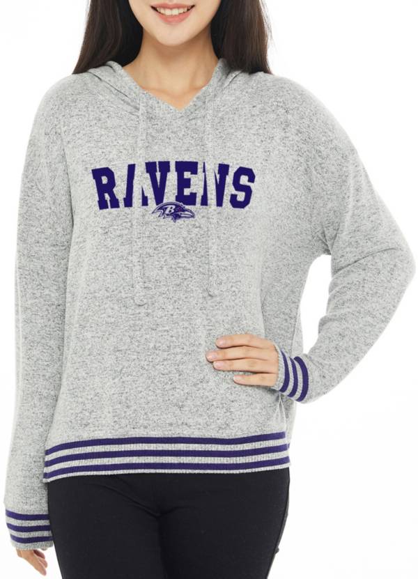 Concepts Sport Women's Baltimore Ravens Siesta Grey Long Sleeve Hoodie