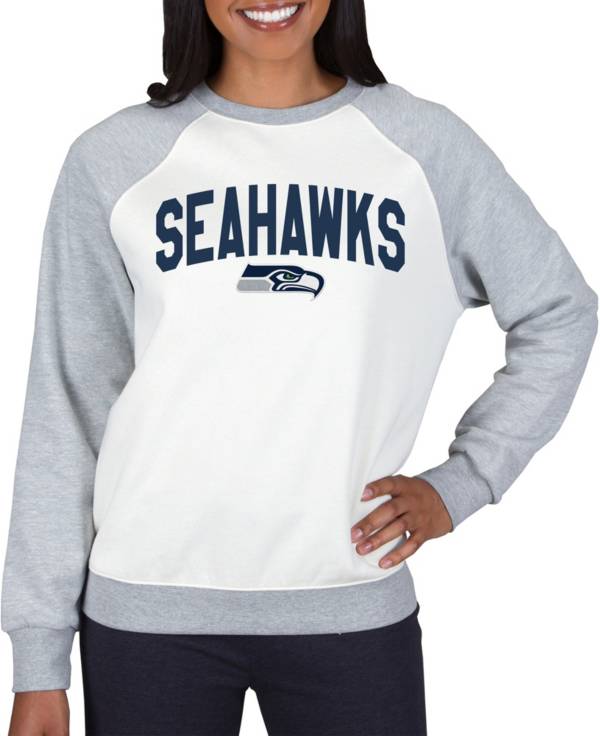 Concepts Sport Women's Seattle Seahawks Raglan White Sweater