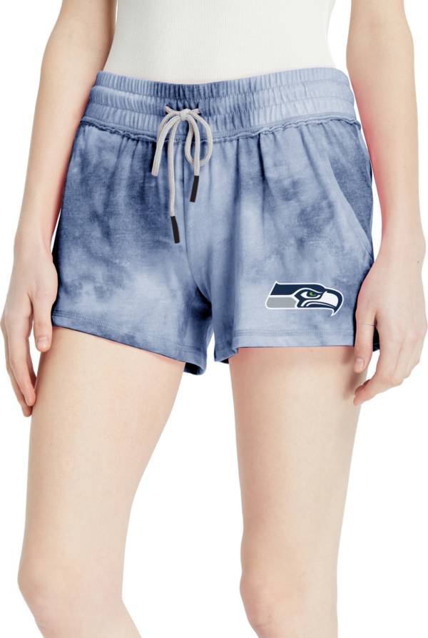 Concepts Sport Women's Seattle Seahawks Navy Tie Dye Shorts