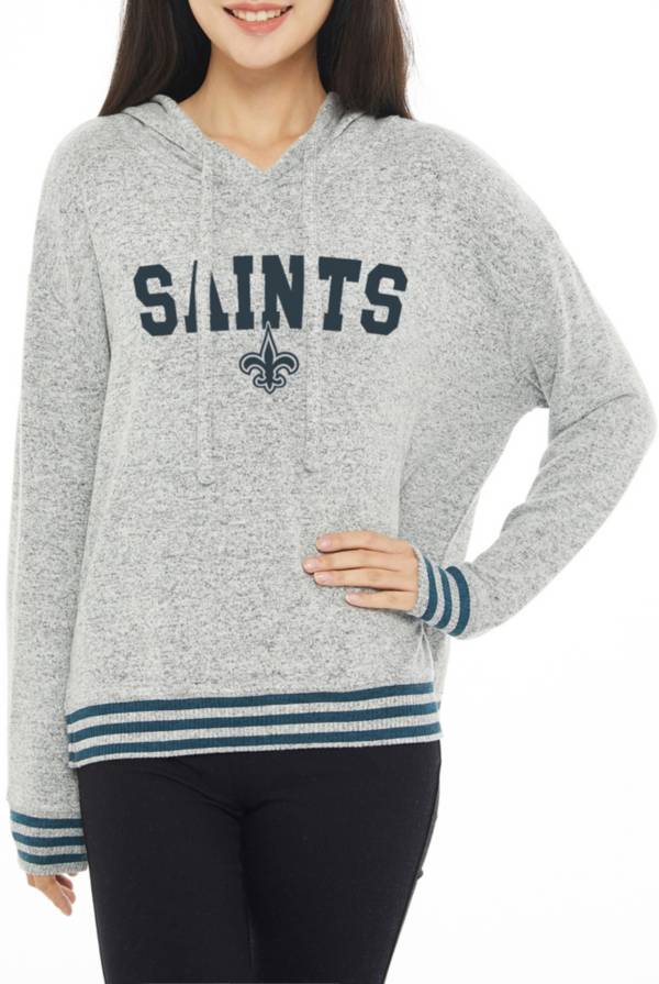 Concepts Sport Women's New Orleans Saints Siesta Grey Long Sleeve Hoodie