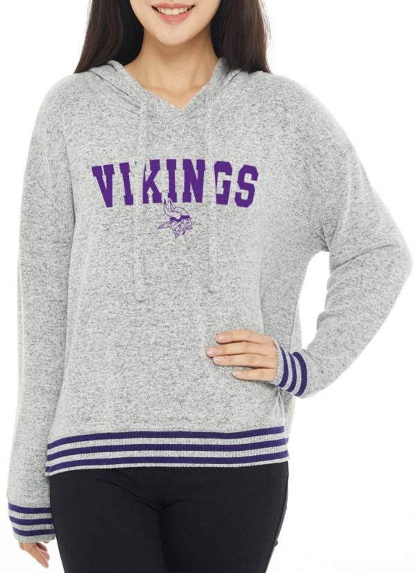 Concepts Sport Women's Minnesota Vikings Siesta Grey Long Sleeve Hoodie