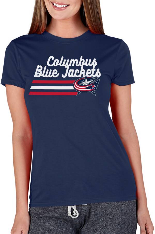 Concepts Sport Women's Columbus Blue Jackets Marathon Navy T-Shirt