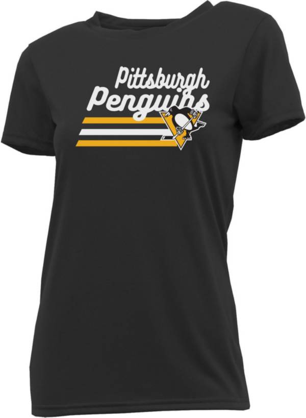 Concepts Sport Women's Pittsburgh Penguins Marathon Black T-Shirt