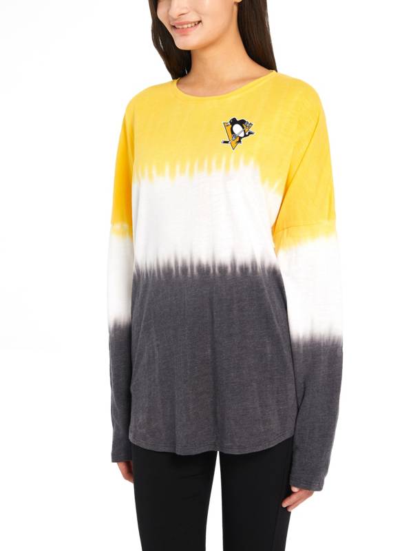 Concepts Sport Women's Pittsburgh Penguins Reception Tie-Dye T-Shirt