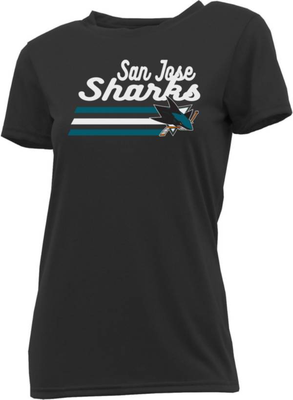 Concepts Sport Women's San Jose Sharks Marathon Black T-Shirt