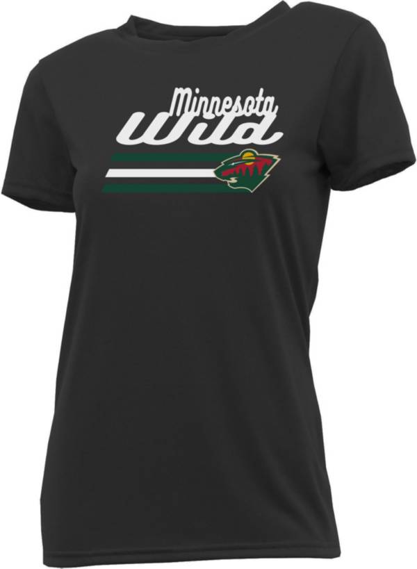 Concepts Sport Women's Minnesota Wild Marathon Black T-Shirt