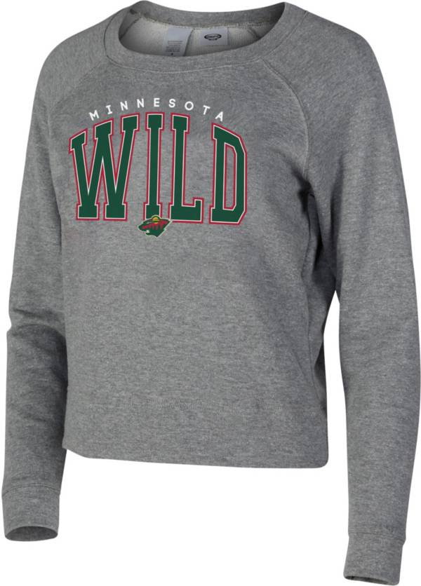 Concepts Sport Women's Minnesota Wild Reception Grey Pullover Sweatshirt