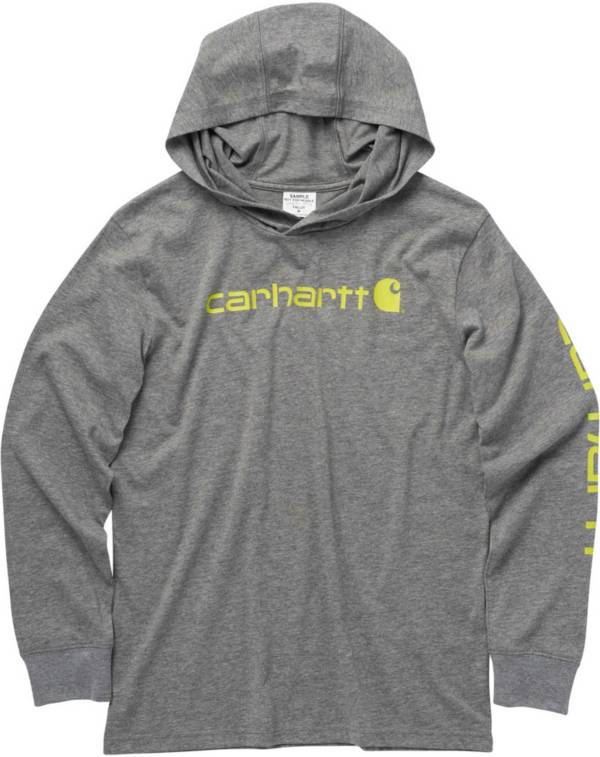 Carhartt Boy's Knit Hooded Long Sleeve Graphic T-Shirt