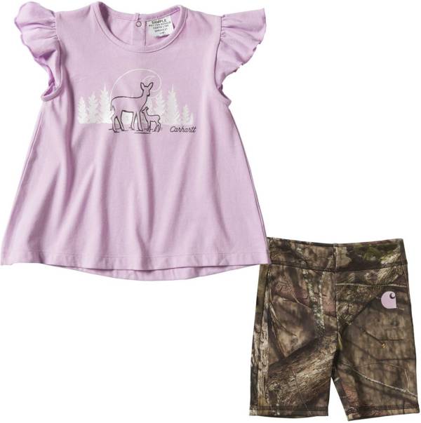 Carhartt Little Girls Camo Bike Short Set