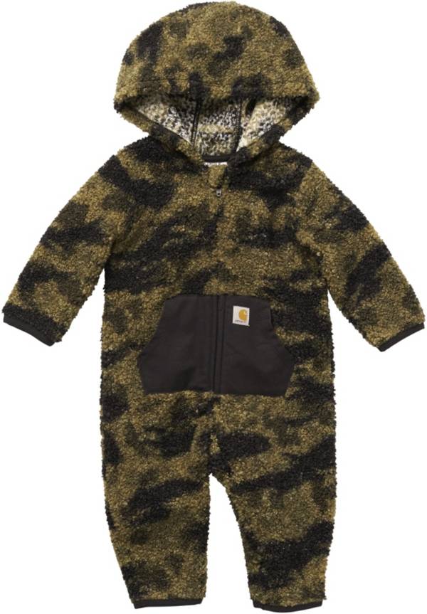 Carhartt Youth Zip Front Camo Fleece Hooded Coverall