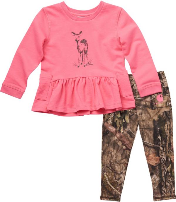 Carhartt Girls' Long Sleeve Graphic Tunic & Camo Legging Set Mossy Oak®