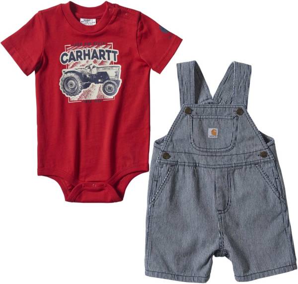 Carhartt Infant Boy's Sticking Stripe Shortall Set