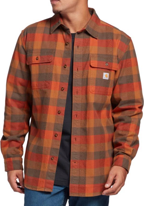 Carhartt Mens Long-Sleeve Original Fit Flannel Long-Sleeve Plaid Shirt