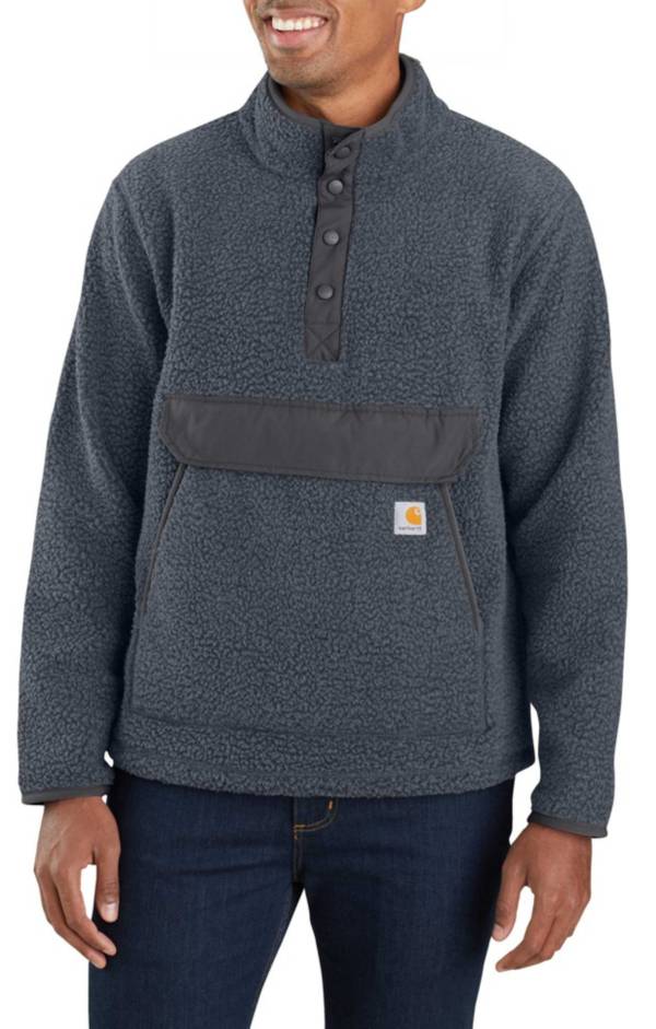 Carhartt Men's Relaxed Fit Snap Front Fleece Pullover Jacket