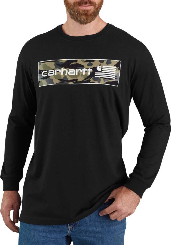 Carhartt Men's Midweight USA Flag Long Sleeve Graphic T-Shirt