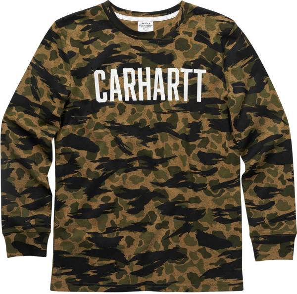 Carhartt Toddler Boys' Long Sleeve Camo Crewneck Long Sleeve T-Shirt