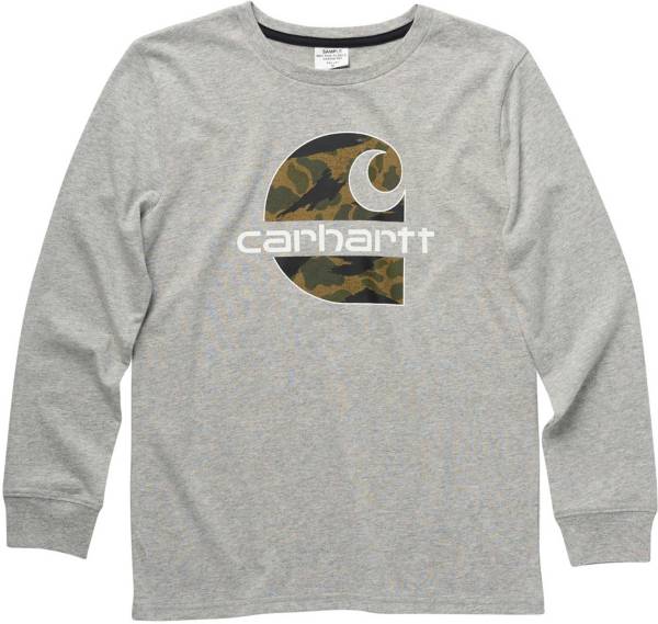 Carhartt Youth Long Sleeve Crewneck Tee Grey Heather