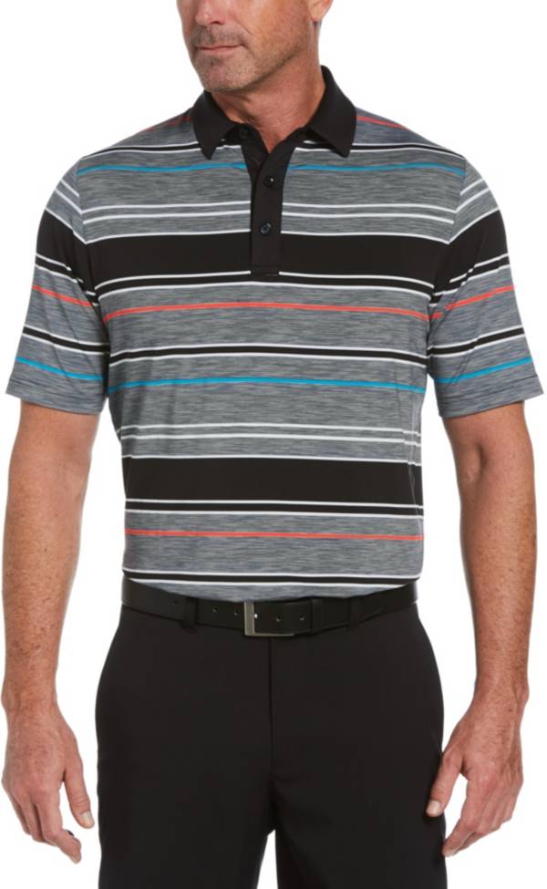 Callaway Men's Swing Tech Marled Texture Stripe Golf Polo