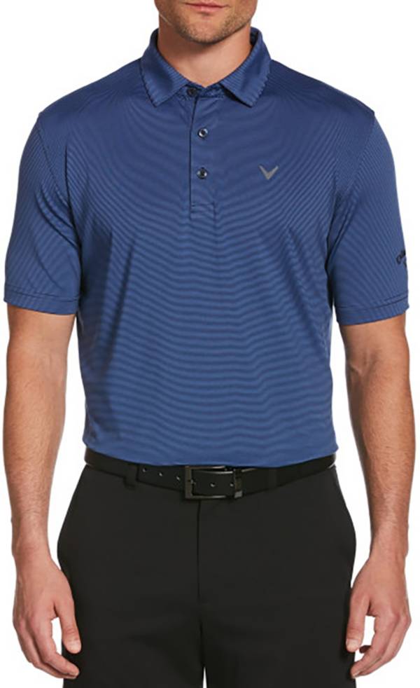 Callaway Men's Pro Spin Fine Line Stripe Short Sleeve Golf Polo