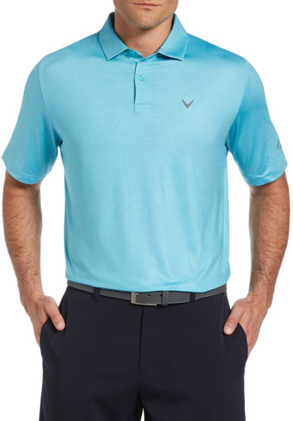Callaway Men's All-Over Contour Short Sleeve Golf Polo