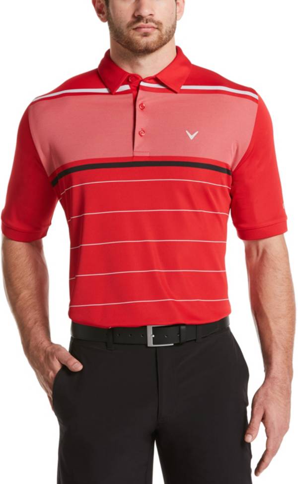 Callaway Men's Yarn Dyed Engineered Oxford Chest Block Short Sleeve Swing Tech Golf Polo product image