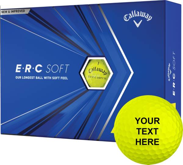 Callaway 2021 ERC Soft Triple Track Yellow Personalized Golf Balls