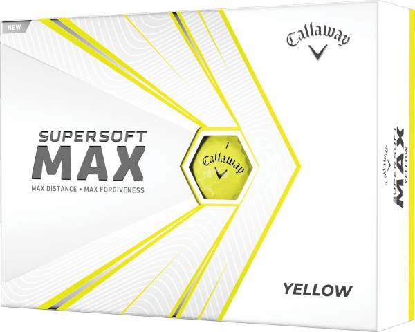 Callaway 2021 Supersoft MAX Gloss Yellow Golf Balls